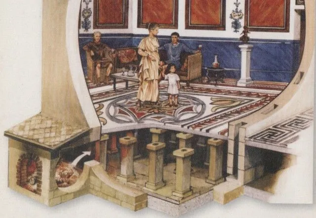 suelo radiante romano